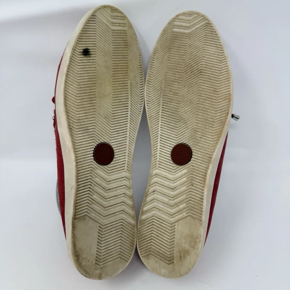 Marc Joseph NY Boat Shoes Sneakers Womens 9.5 Moccasin Red Nubuck Leather 3458